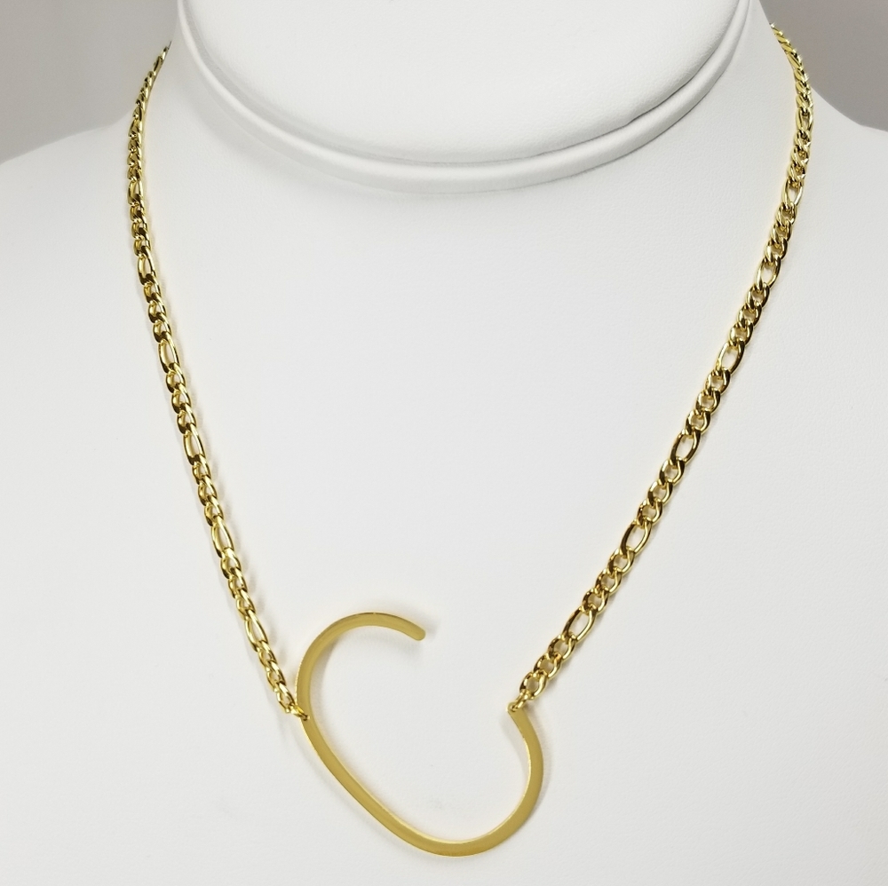 NEW 18K Gold Initial Alphabet Pendant Necklace - Picture 8 of 12